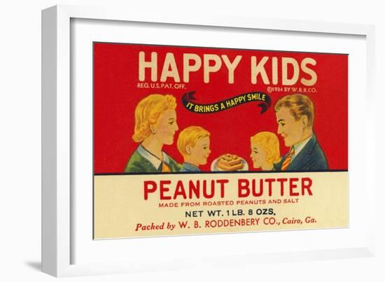 Happy Kids Peanut Butter-null-Framed Art Print