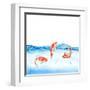 Happy Koi Fishes - Square-Grab My Art-Framed Art Print