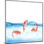 Happy Koi Fishes - Square-Grab My Art-Mounted Art Print