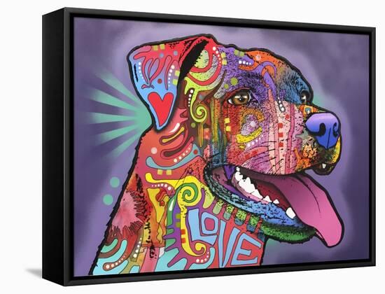 Happy Lab-Dean Russo-Framed Stretched Canvas