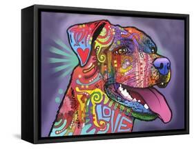 Happy Lab-Dean Russo-Framed Stretched Canvas