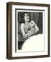 Happy Lady with Brassiere-null-Framed Art Print