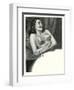 Happy Lady with Brassiere-null-Framed Art Print