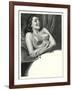 Happy Lady with Brassiere-null-Framed Art Print