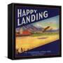 Happy Landing Brand - Tustin, California - Citrus Crate Label-Lantern Press-Framed Stretched Canvas