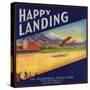 Happy Landing Brand - Tustin, California - Citrus Crate Label-Lantern Press-Stretched Canvas