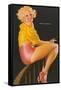 Happy Landing, Girl on Rail-null-Framed Stretched Canvas