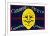 Happy Lemon Label - Carpinteria, CA-Lantern Press-Framed Premium Giclee Print