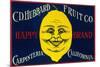 Happy Lemon Label - Carpinteria, CA-Lantern Press-Mounted Premium Giclee Print