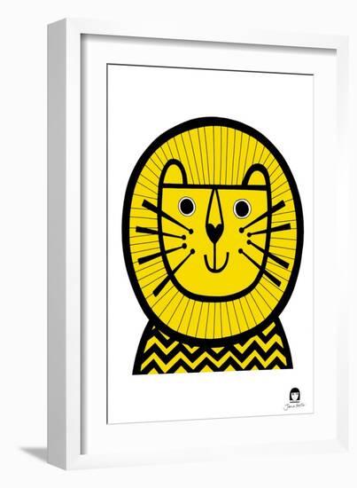 Happy Lion, 2021-Jane Foster-Framed Art Print