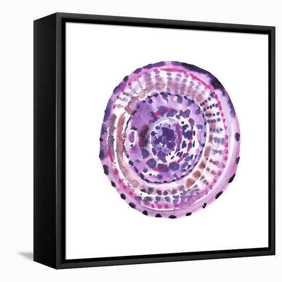 Happy Mandala 2-Lora Gold-Framed Stretched Canvas