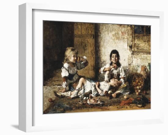 Happy Moments-Alexei Alexeiewitsch Harlamoff-Framed Giclee Print