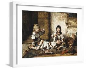 Happy Moments-Alexei Alexeiewitsch Harlamoff-Framed Giclee Print