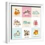 Happy Mother's Day Cards - with Cute Animals - in Vector-woodhouse-Framed Art Print