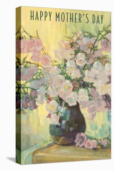 Happy Mother's Day, Flowers in Vase-null-Stretched Canvas