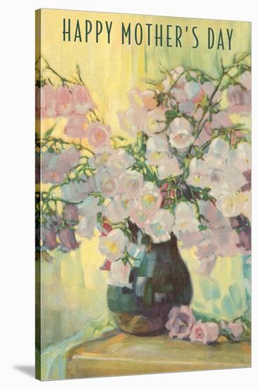 Happy Mother's Day, Flowers in Vase-null-Stretched Canvas