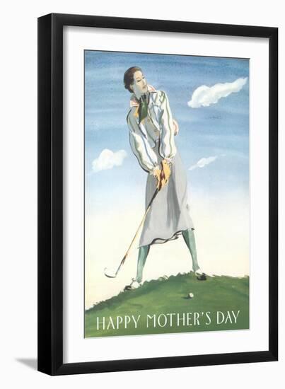 Happy Mother's Day, Lady Golfer-null-Framed Art Print