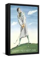 Happy Mother's Day, Lady Golfer-null-Framed Stretched Canvas