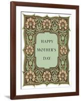 Happy Mother's Day, Leafy Flowery Frame-null-Framed Art Print