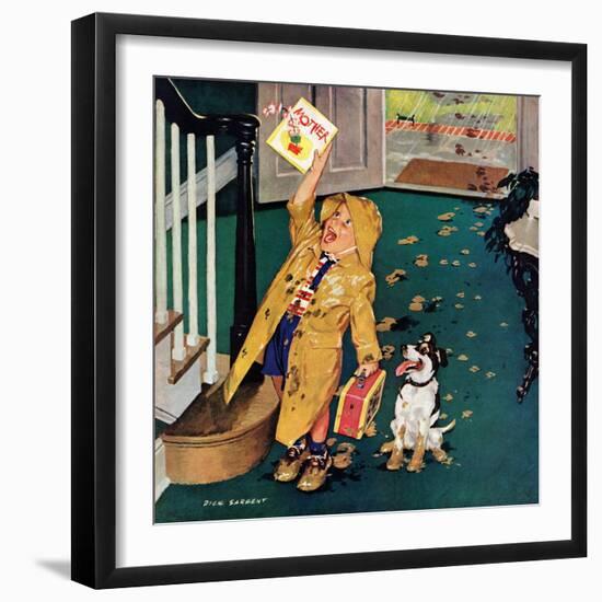 "Happy Mother's Day", May 11, 1957-Richard Sargent-Framed Giclee Print