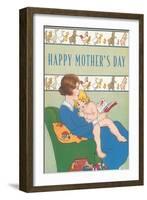Happy Mother's Day, Reading to Child-null-Framed Art Print