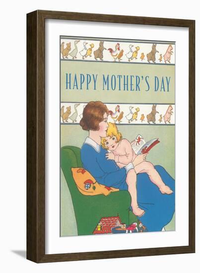 Happy Mother's Day, Reading to Child-null-Framed Art Print