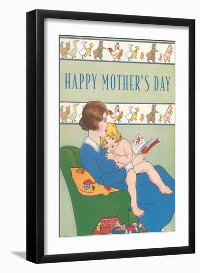 Happy Mother's Day, Reading to Child-null-Framed Art Print