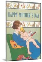 Happy Mother's Day, Reading to Child-null-Mounted Art Print