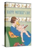 Happy Mother's Day, Reading to Child-null-Stretched Canvas