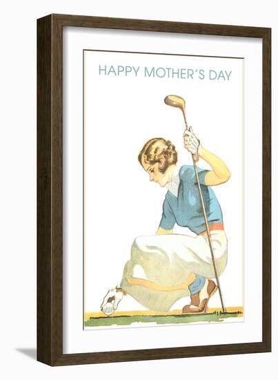 Happy Mother's Day, Woman Golfer-null-Framed Art Print