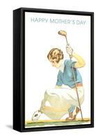 Happy Mother's Day, Woman Golfer-null-Framed Stretched Canvas
