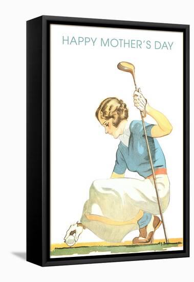 Happy Mother's Day, Woman Golfer-null-Framed Stretched Canvas