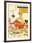 Happy Mother's Day, Woman Sitting on Floor Surrounded by Food-null-Framed Art Print