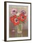 Happy Mothers Day, Glass with Poppies-null-Framed Art Print