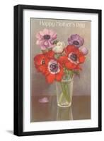 Happy Mothers Day, Glass with Poppies-null-Framed Art Print