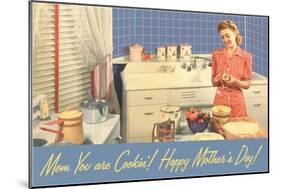 Happy Mothers Day, Mom in Kitchen-null-Mounted Art Print