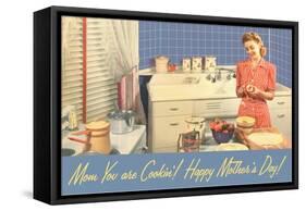 Happy Mothers Day, Mom in Kitchen-null-Framed Stretched Canvas