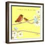 Happy Mothers Day - Mother Bird With Baby Bird-Cherie Roe Dirksen-Framed Giclee Print