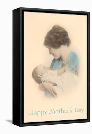 Happy Mothers Day, Mother with Baby-null-Framed Stretched Canvas