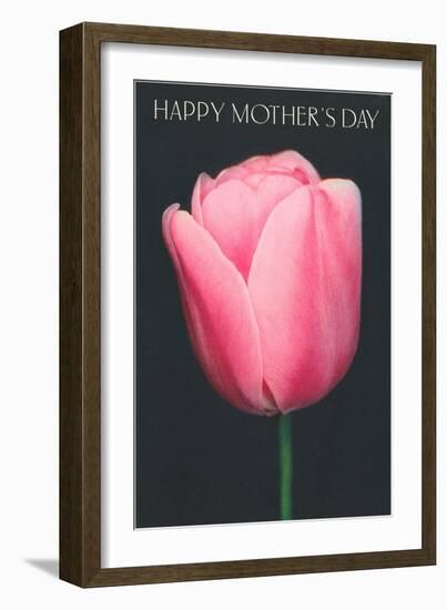 Happy Mothers Day, Pink Tulip-null-Framed Art Print