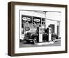 Happy Motoring Gas Station-null-Framed Giclee Print