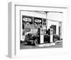 Happy Motoring Gas Station-null-Framed Giclee Print