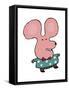 Happy Mr. Mouse-Carla Martell-Framed Stretched Canvas