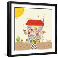 Happy Multicultural Society-TongRo-Framed Giclee Print