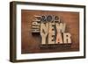 Happy New Year 2014 Greetings-PixelsAway-Framed Art Print