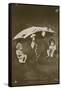 Happy New Year Card with Two Babies Hanging from an Umbrella, Sent in 1913-French Photographer-Framed Stretched Canvas