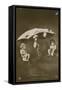 Happy New Year Card with Two Babies Hanging from an Umbrella, Sent in 1913-French Photographer-Framed Stretched Canvas