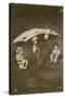 Happy New Year Card with Two Babies Hanging from an Umbrella, Sent in 1913-French Photographer-Stretched Canvas