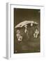 Happy New Year Card with Two Babies Hanging from an Umbrella, Sent in 1913-French Photographer-Framed Giclee Print