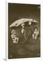 Happy New Year Card with Two Babies Hanging from an Umbrella, Sent in 1913-French Photographer-Framed Giclee Print